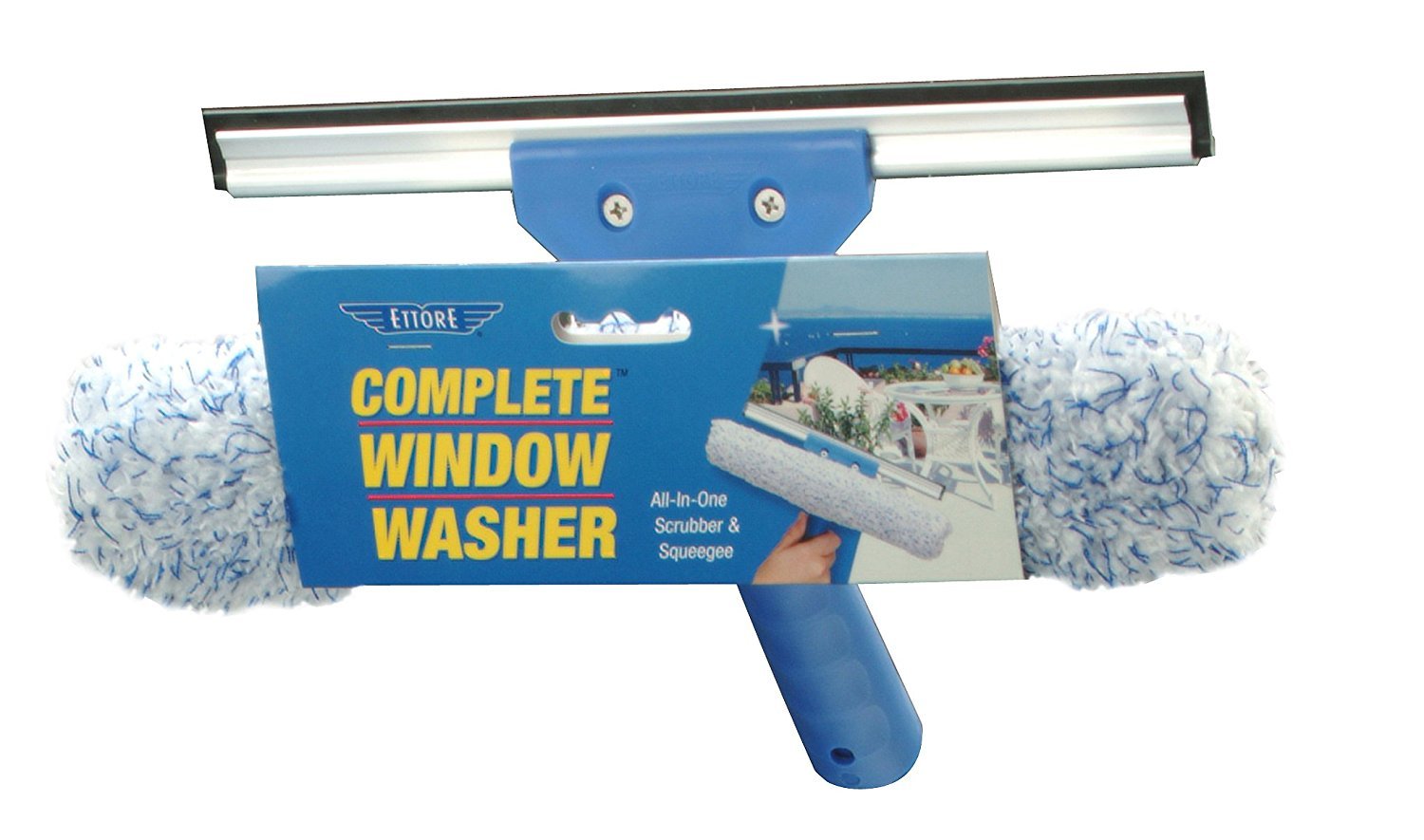 Ettore 15010 Microfiber Window Washer and Squeegee Combo Tool