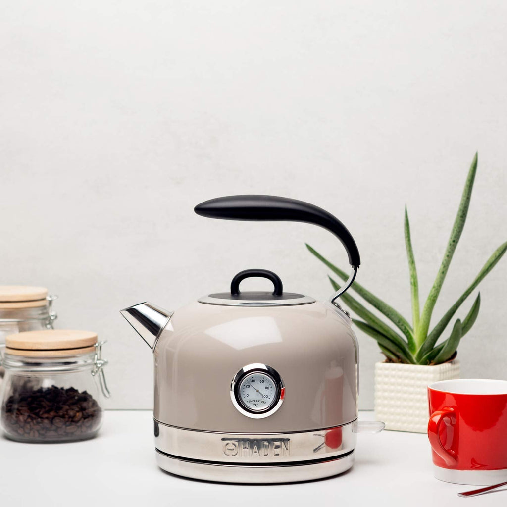 Haden Jersey Electric Kettle – 1.5L Rapid Boil Stainless Steel, Putty