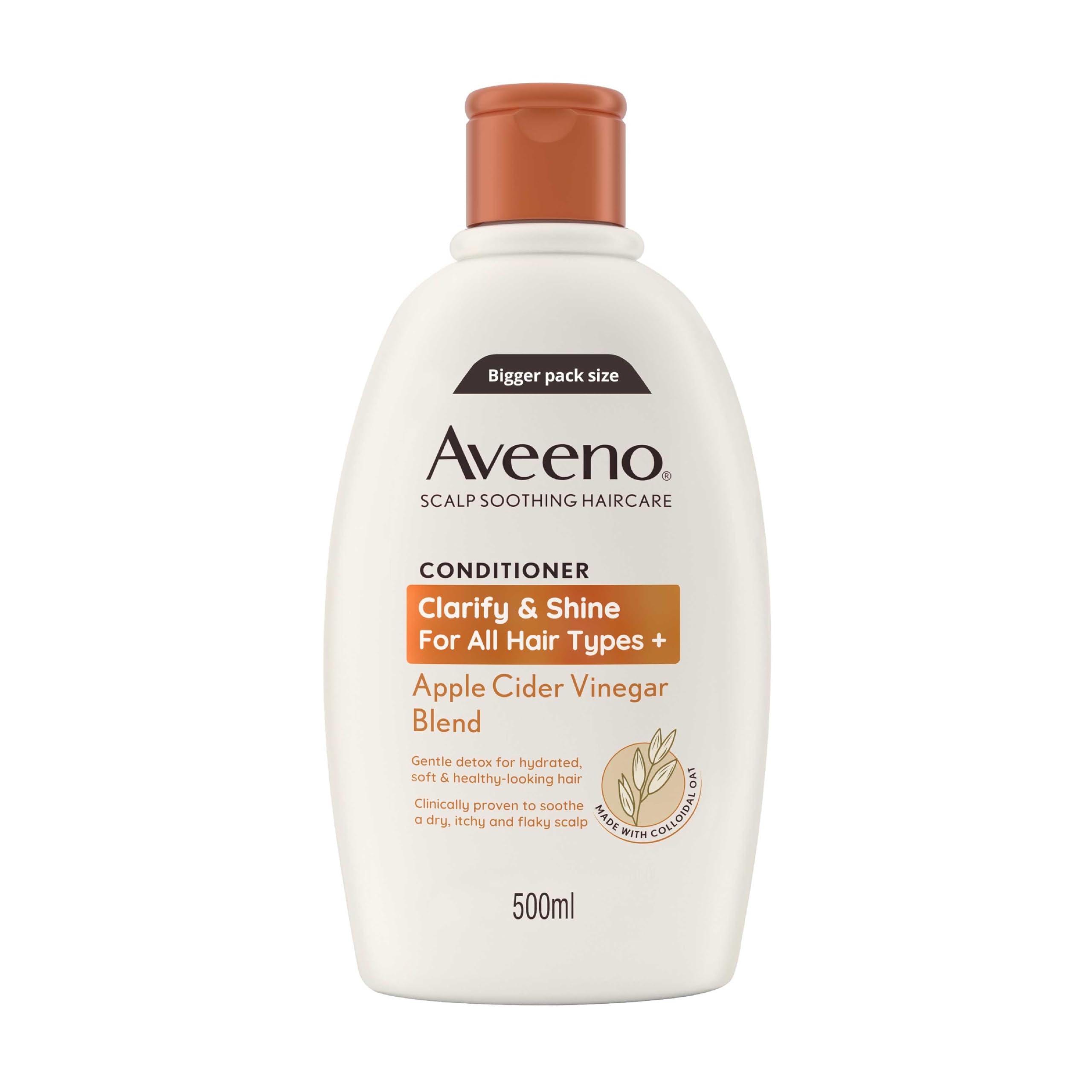 Aveeno Apple Cider Vinegar Clarify & Shine Conditioner for Scalp Relief, 500ml