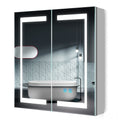 Quavikey LED Bathroom Mirror Cabinet with Shaver Socket & Defogger