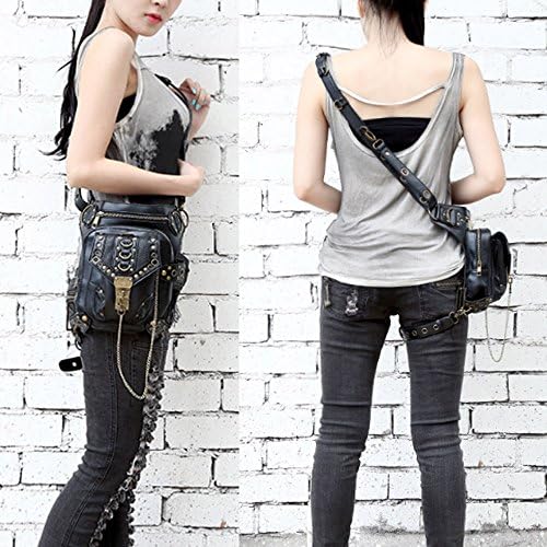 Punk Tactical Drop Leg Bag – Black Utility Waist Pack