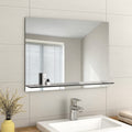 EMKE Frameless Bathroom Mirror with Shelf | 80x60cm Wall Vanity Mirror