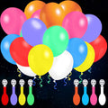 Monqi 25-Pack LED Light Up Balloons – 12 Inch Glow in the Dark Party Supplies