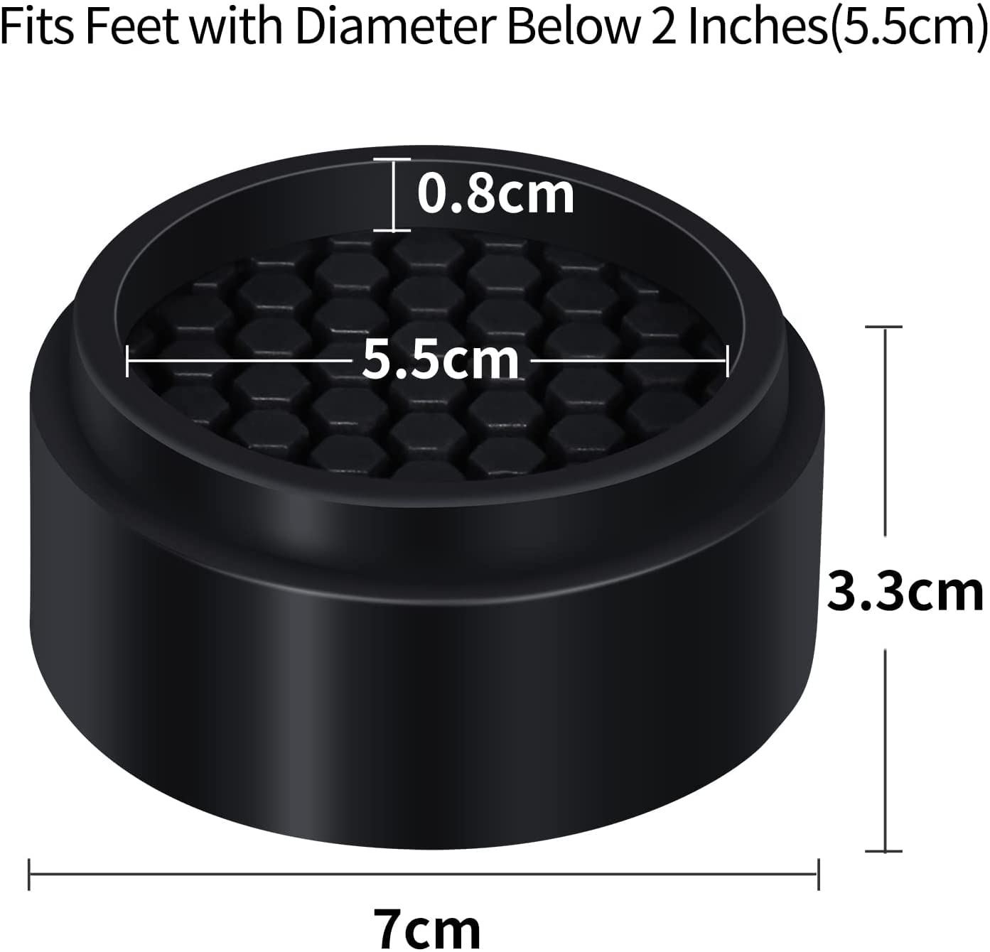 Ezprotekt 12-Pack Stackable Bed Risers – Heavy Duty Rubber Furniture Lifts