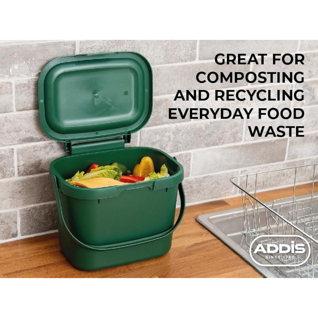 Addis 4.5L Kitchen Food Waste Compost Caddy – Recycled Plastic Eco Blue
