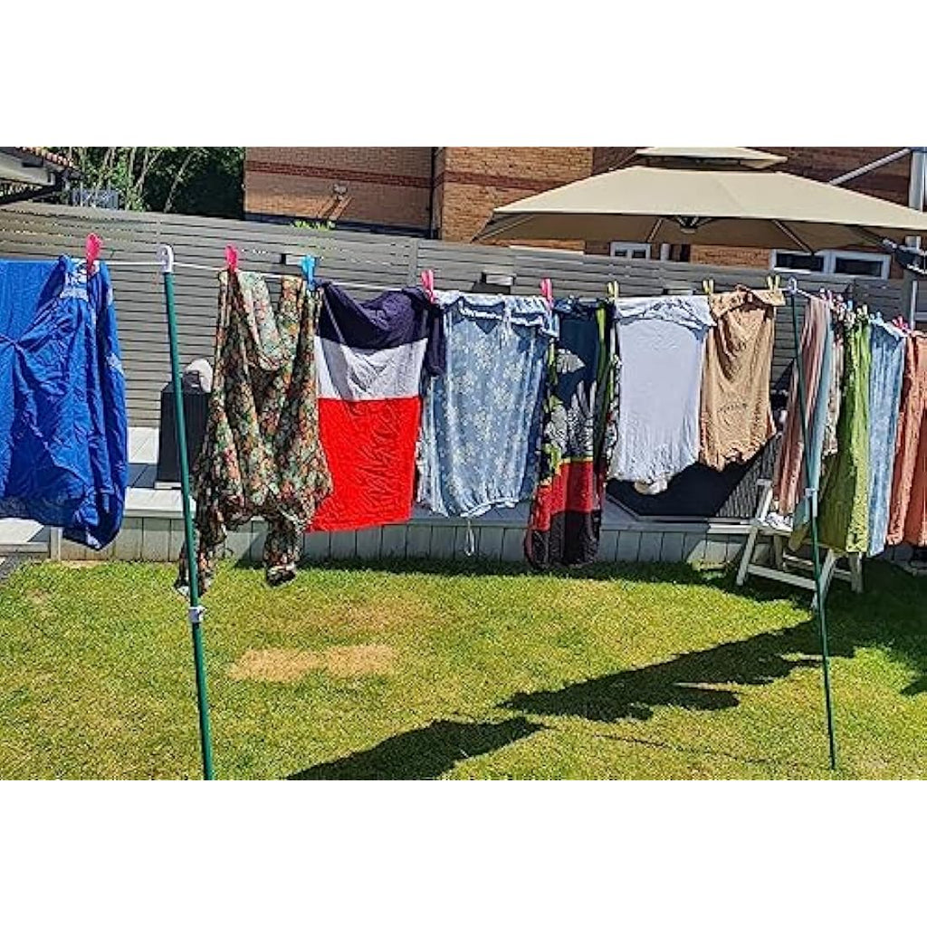 Jolof Store Galvanised Steel Telescopic Washing Line Clothes Prop - 2 Pack