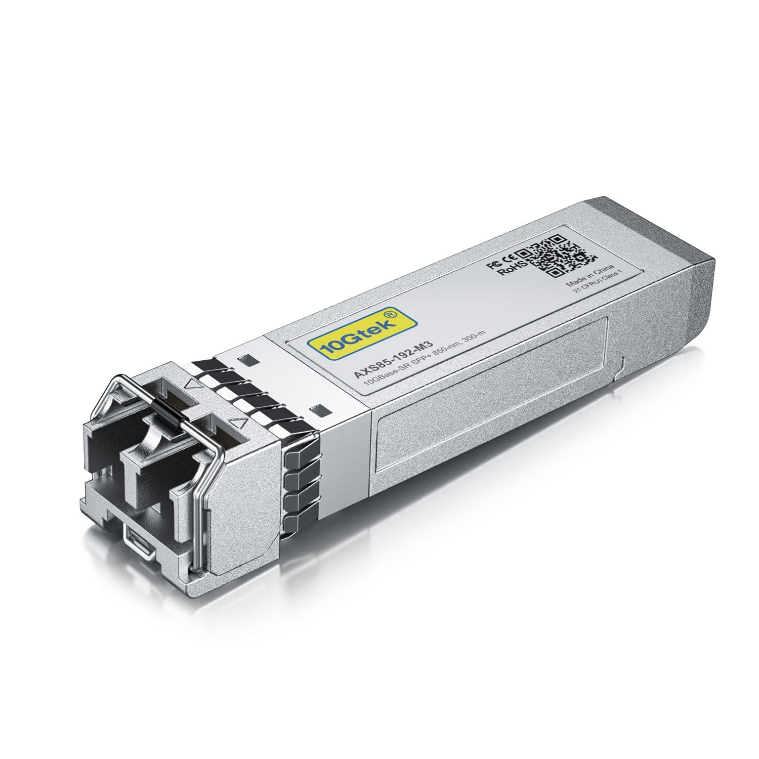 10Gtek 10GBase-SR SFP+ Transceiver – 850nm MMF 300m for Cisco & Ubiquiti