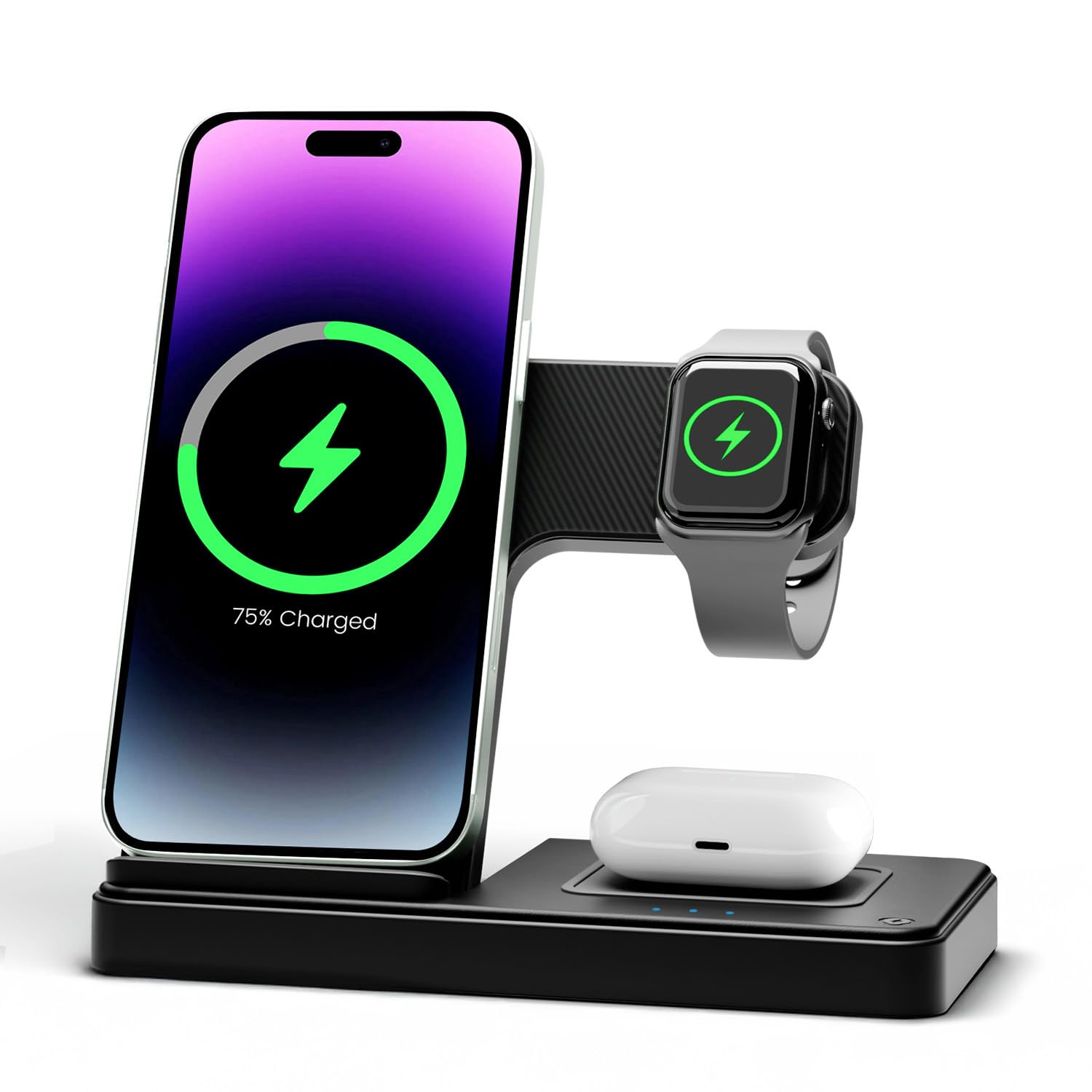 Jolof Store 3-in-1 Foldable Wireless Charging Station for Apple Devices