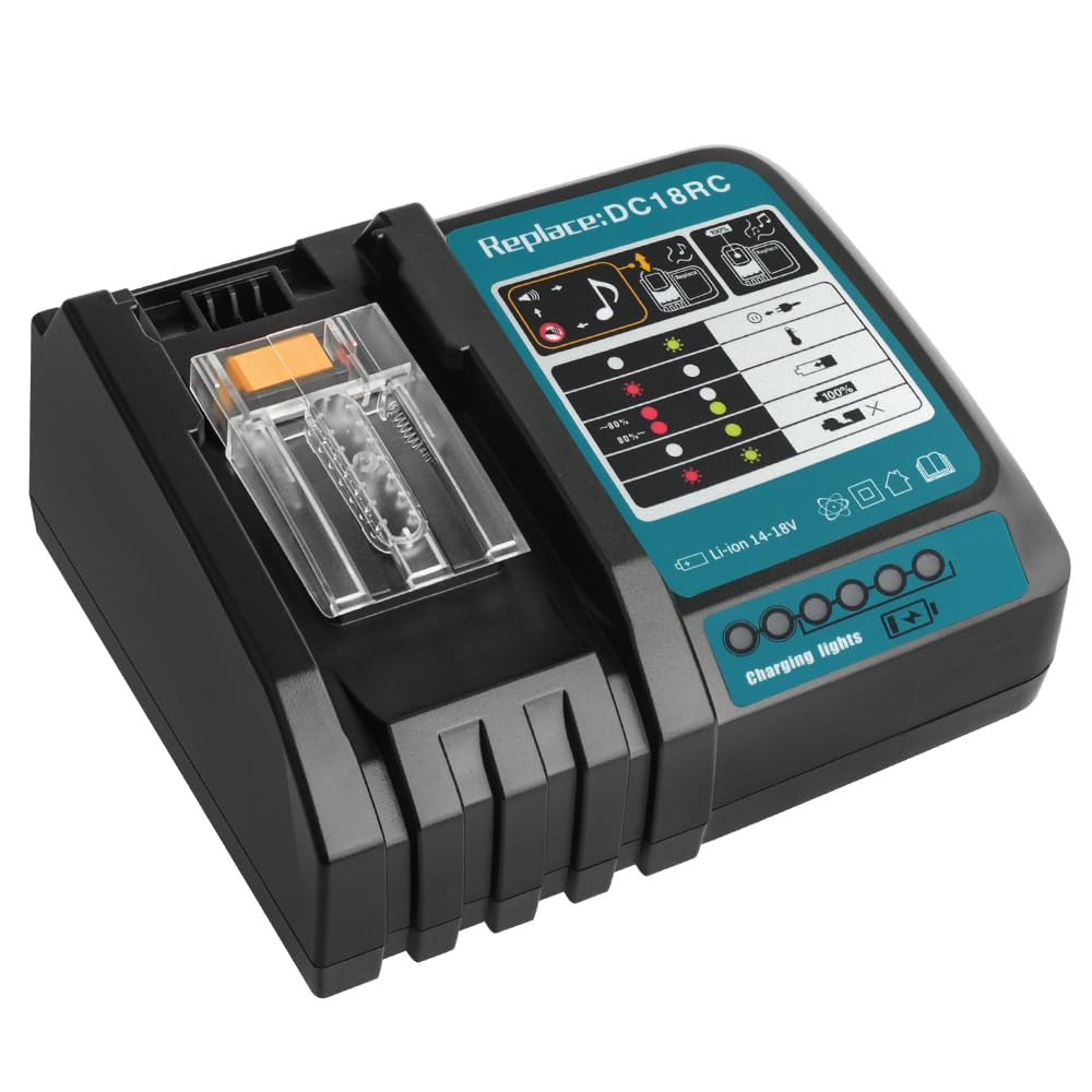 Waitley Fast Charger for Makita 14.4V-18V LXT Li-ion Batteries