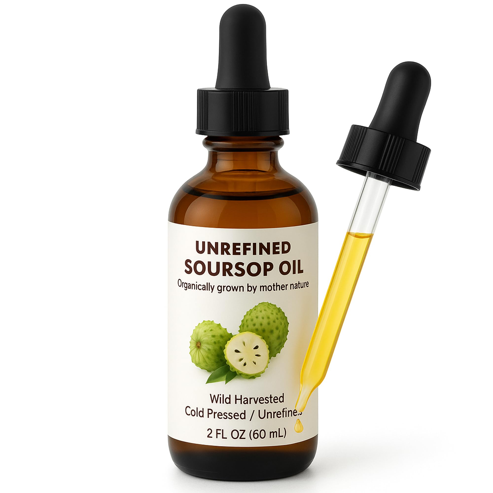 Jolof Store Organic Soursop Oil – Cold Pressed Virgin Graviola, 2 fl oz