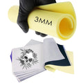 Unihuby Tattoo Practice Kit – 3mm Thick Fake Skin & 20 Stencil Papers