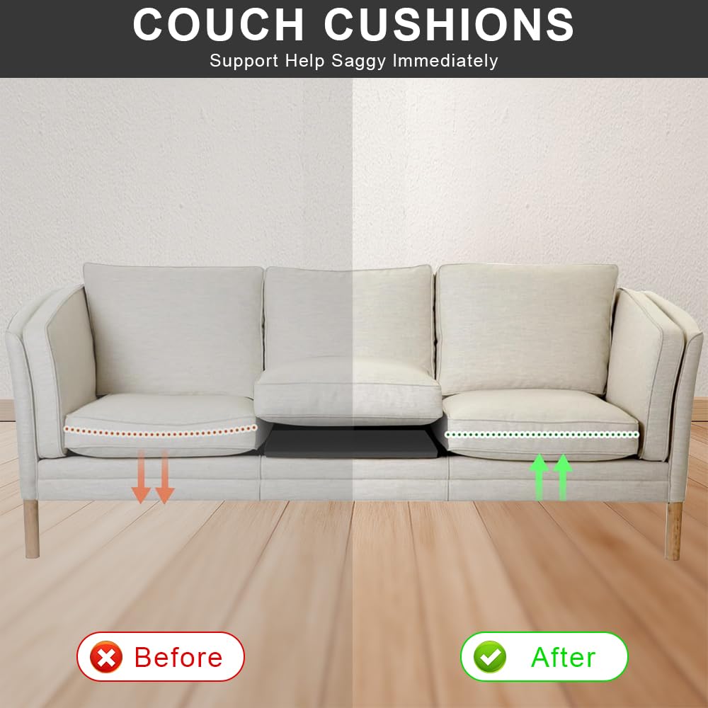 XPJBKC Sofa Cushion Support, 2 Pack 50 x 50cm Sofa Saver Furniture Seat Support Foam, High-Density Curve Sponge sofa support Pad - image 5