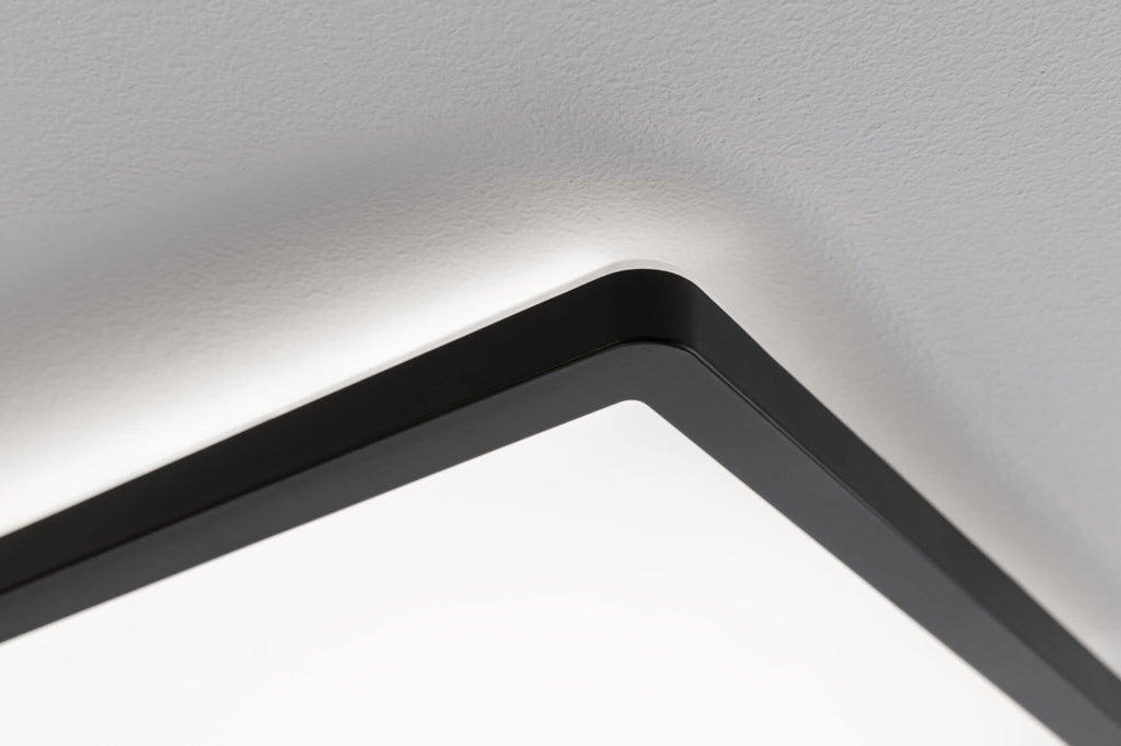 Paulmann Atria Shine LED Panel – 293mm Square Ceiling Light in Black