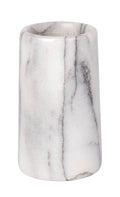 WENKO Onyx Marble Toothbrush Tumbler – White Natural Stone Holder
