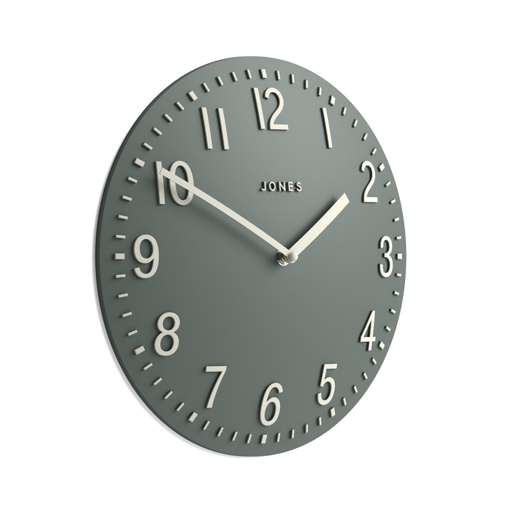 Jones Clocks Chilli Modern Wall Clock – 30cm Green Acrylic Convex Face