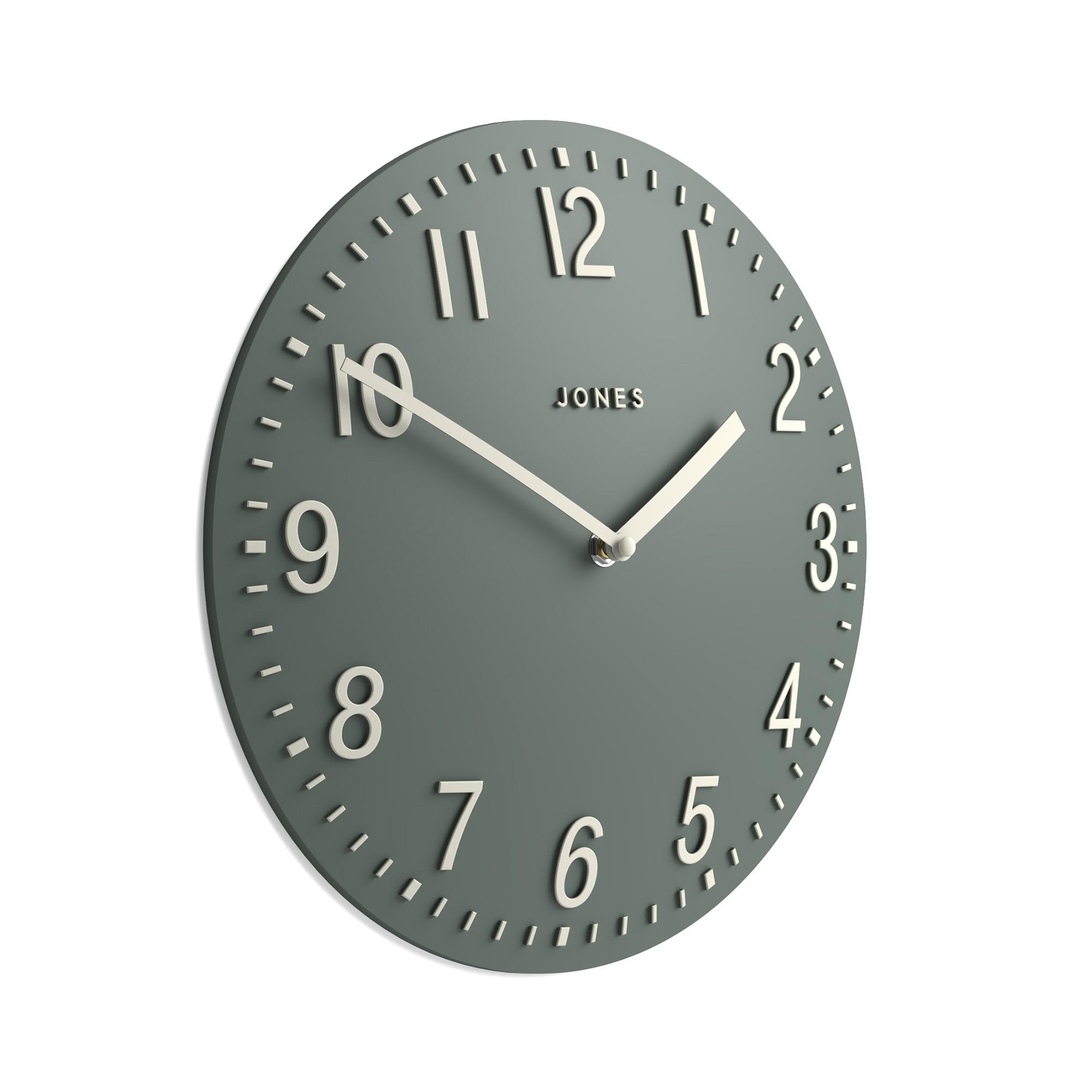 Jones Clocks Chilli Modern Wall Clock – 30cm Green Acrylic Convex Face