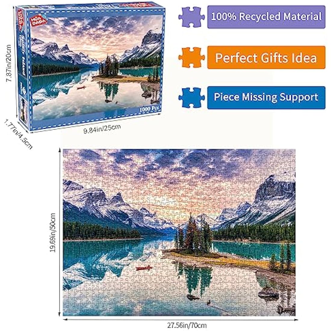 Spirit Island Maligne Lake 1000 Piece Jigsaw Puzzle for Adults