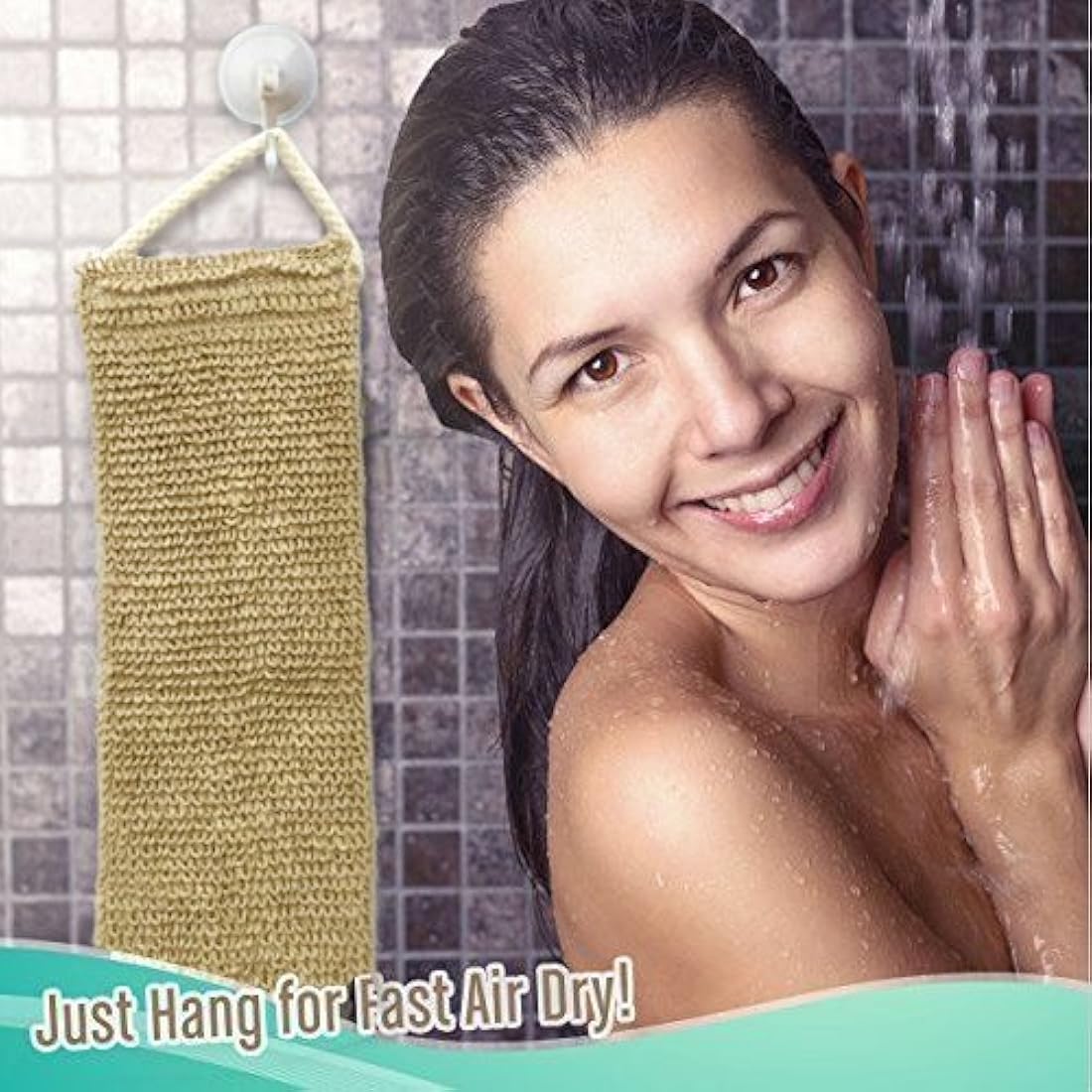 Natural Hemp Back Scrubber | Exfoliating Body Brush & Mitt