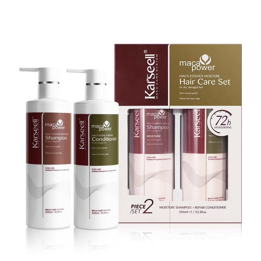 Karseell Maca Essence Shampoo & Conditioner Set | Argan Oil Hair Repair