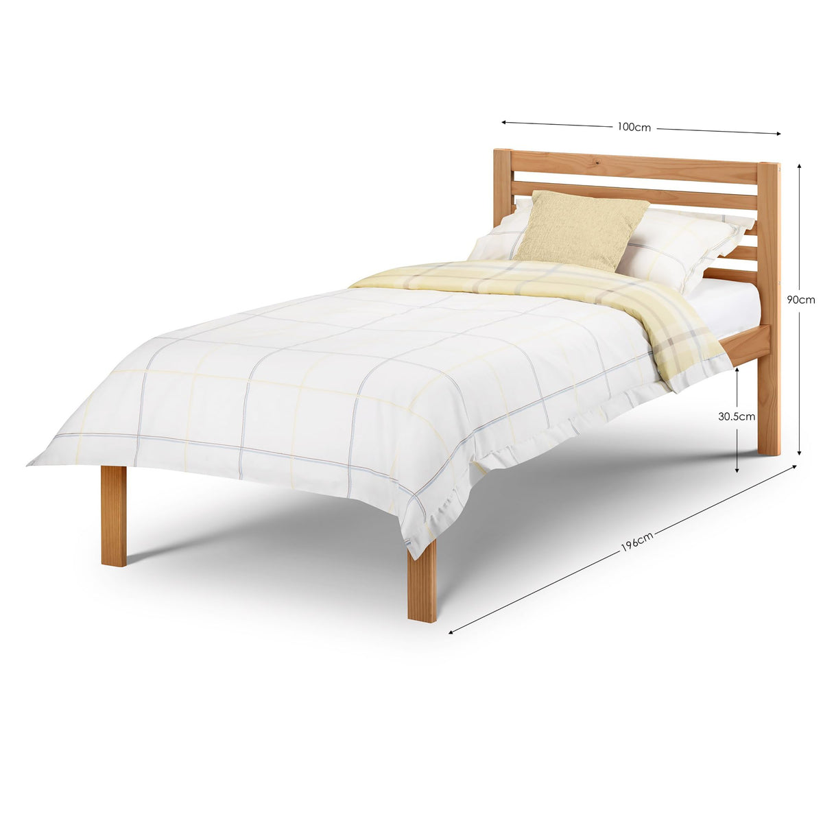 Julian Bowen Slocum Bed, Single, Solid Wood, Pine Effect - W100 x D195cm - image 5