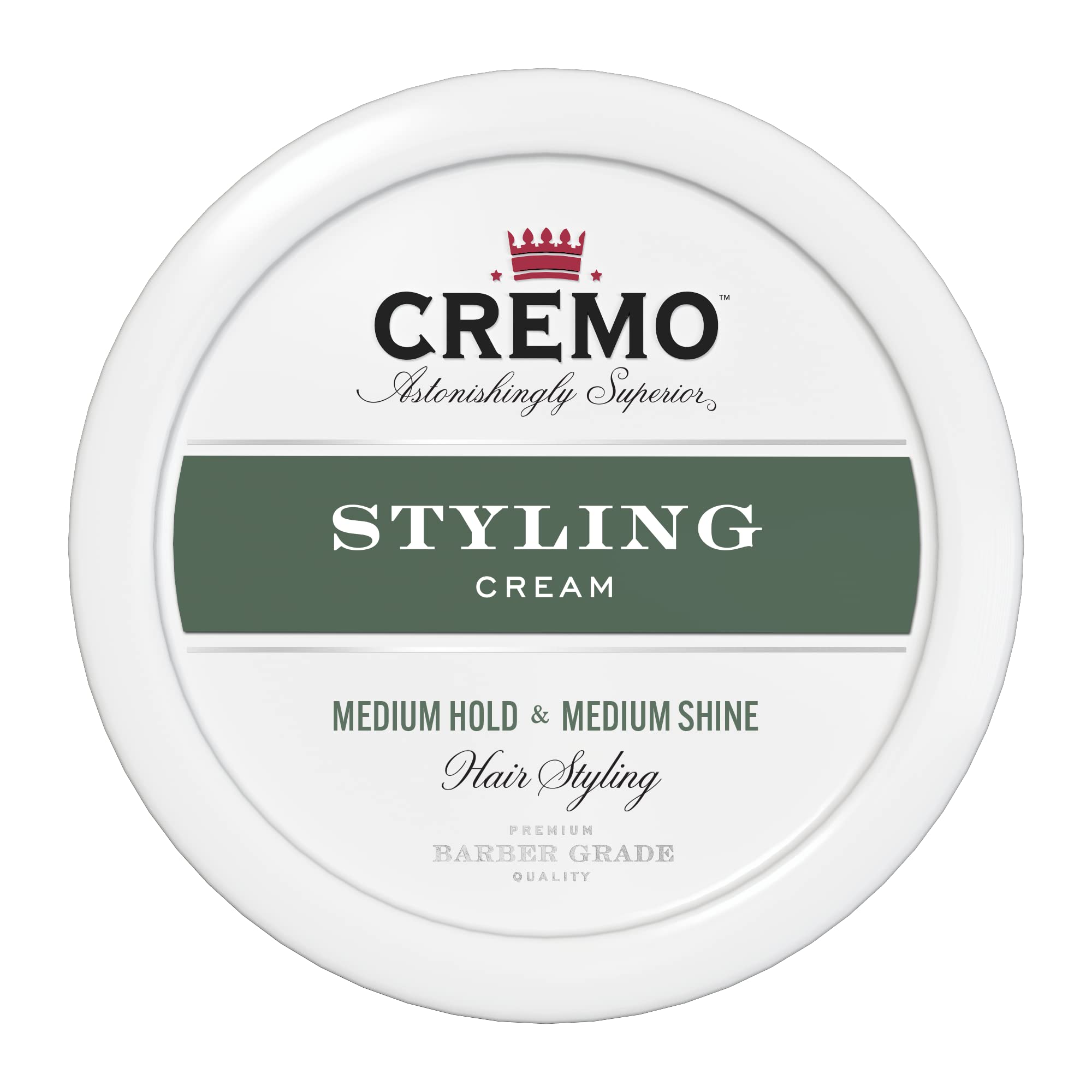 Cremo Barber Grade Hair Styling Cream – Medium Hold & Medium Shine – 113g