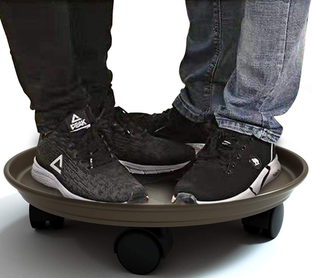 Coadura Heavy Duty Plant Caddy with Wheels, 40cm Round Pot Mover, 2 Pack