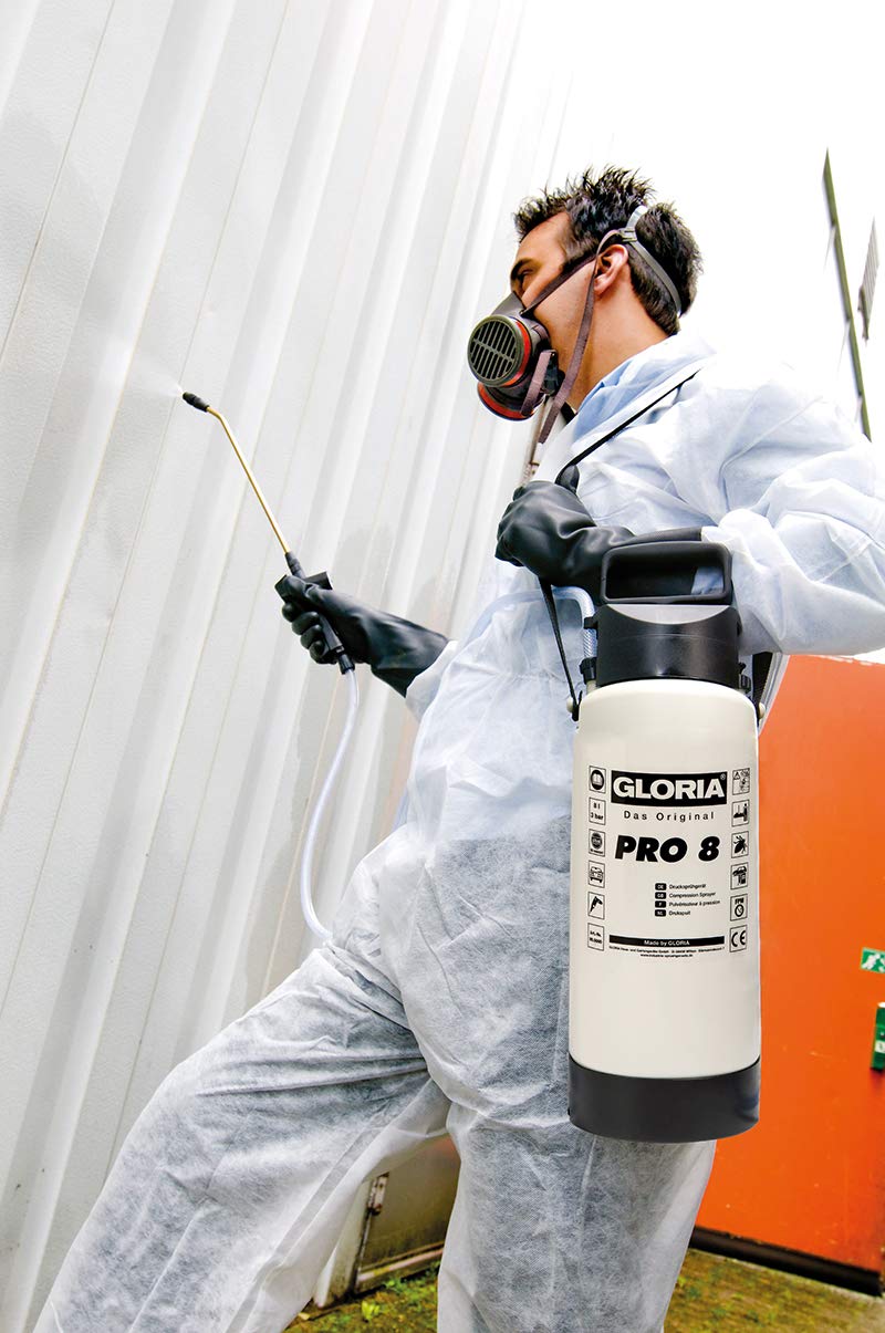 GLORIA Pro 8 Pressure Sprayer – 8L Oil-Proof Industrial Sprayer