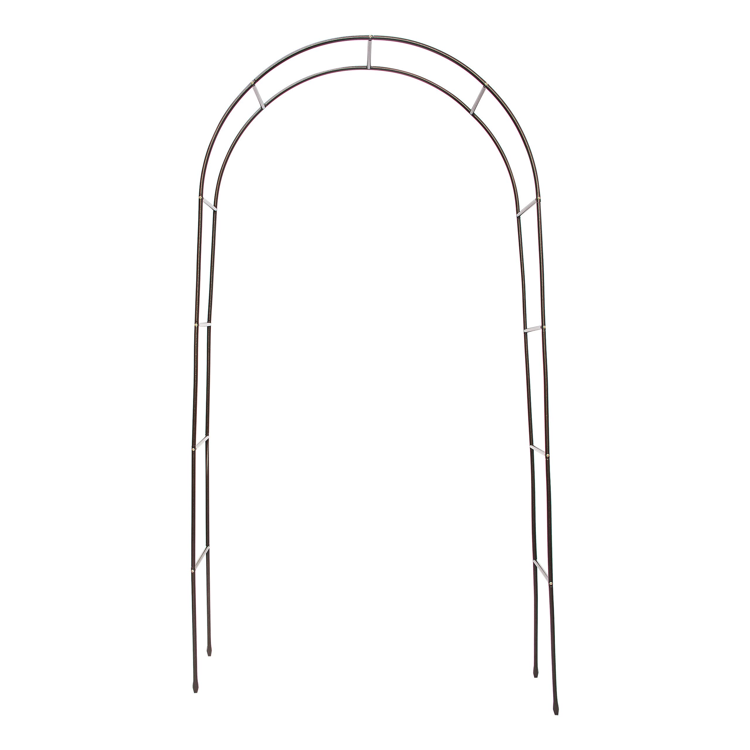 Relaxdays Steel Rose Arch - Weatherproof Garden Arbour Trellis, Dark Brown