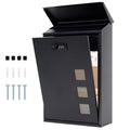 Lisetar Wall Mounted Steel Mail Box with Combination Lock – Black