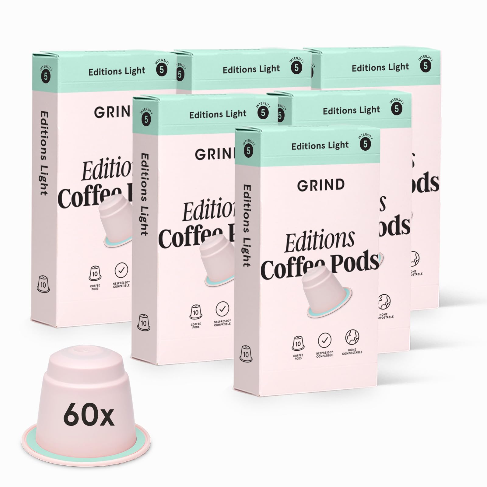 Grind Colombia Light Roast Coffee Pods | 60 Nespresso Compatible Capsules