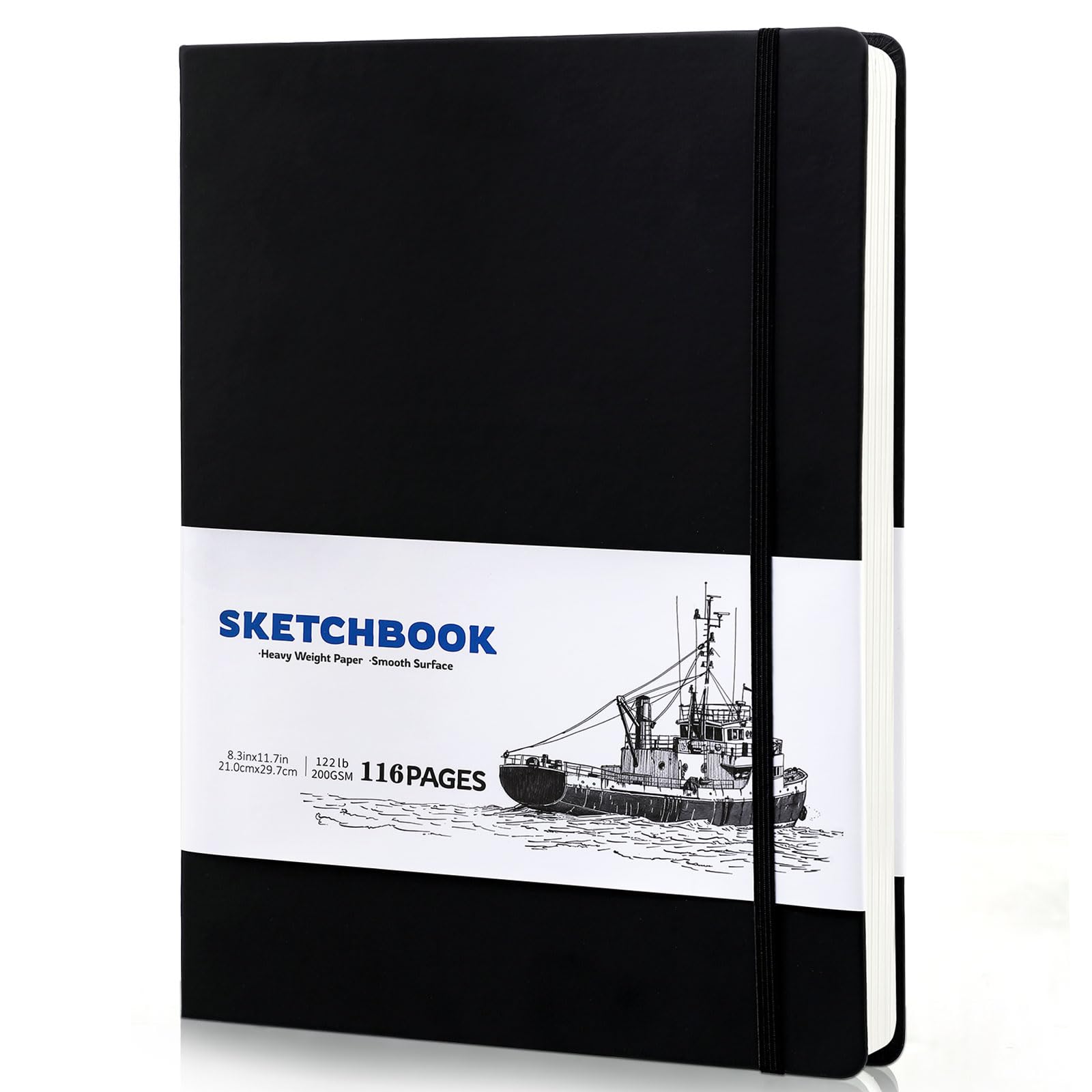 Jolof Store A4 Sketchbook | 200GSM Hardcover Drawing Pad - 58 Sheets