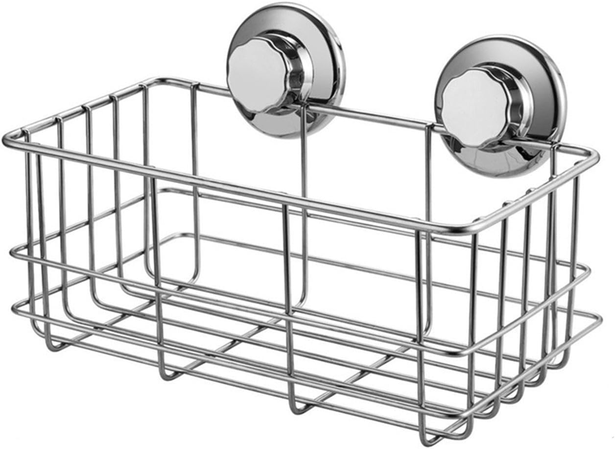 iPEGTOP Suction Cup Shower Caddy – Rustproof Stainless Steel Bath Shelf