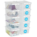 SmartStore 14L Plastic Storage Boxes with Lids | Set of 10 | Transparent