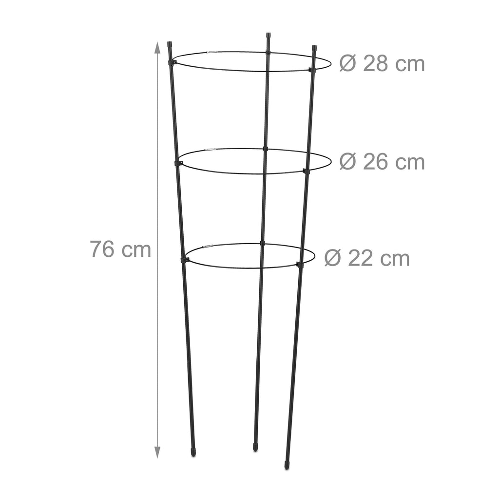 Relaxdays Climbing Aid Set of 6 – 76cm Iron Plant Trellis for Vines