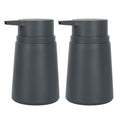 Topsky 320ml Liquid Soap Dispenser with Rustproof Pump - Grey 2 Pack