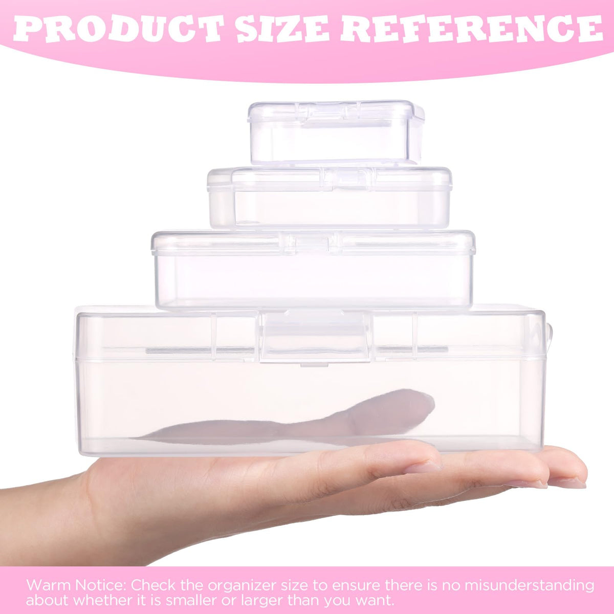 Funtopia Craft Organiser 59 Pack, 3-Tier Stackable Container Box with Lids - image 3