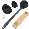 Manmihealth Silicone Back Scrubber & Bath Glove Set – 3-Piece Body Brush