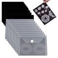 Jolof Store 10-Set Magnetic Sheets and Clear Stamp Die Storage Pockets