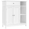 Yaheetech White Bathroom Floor Cabinet – Freestanding Storage Organizer