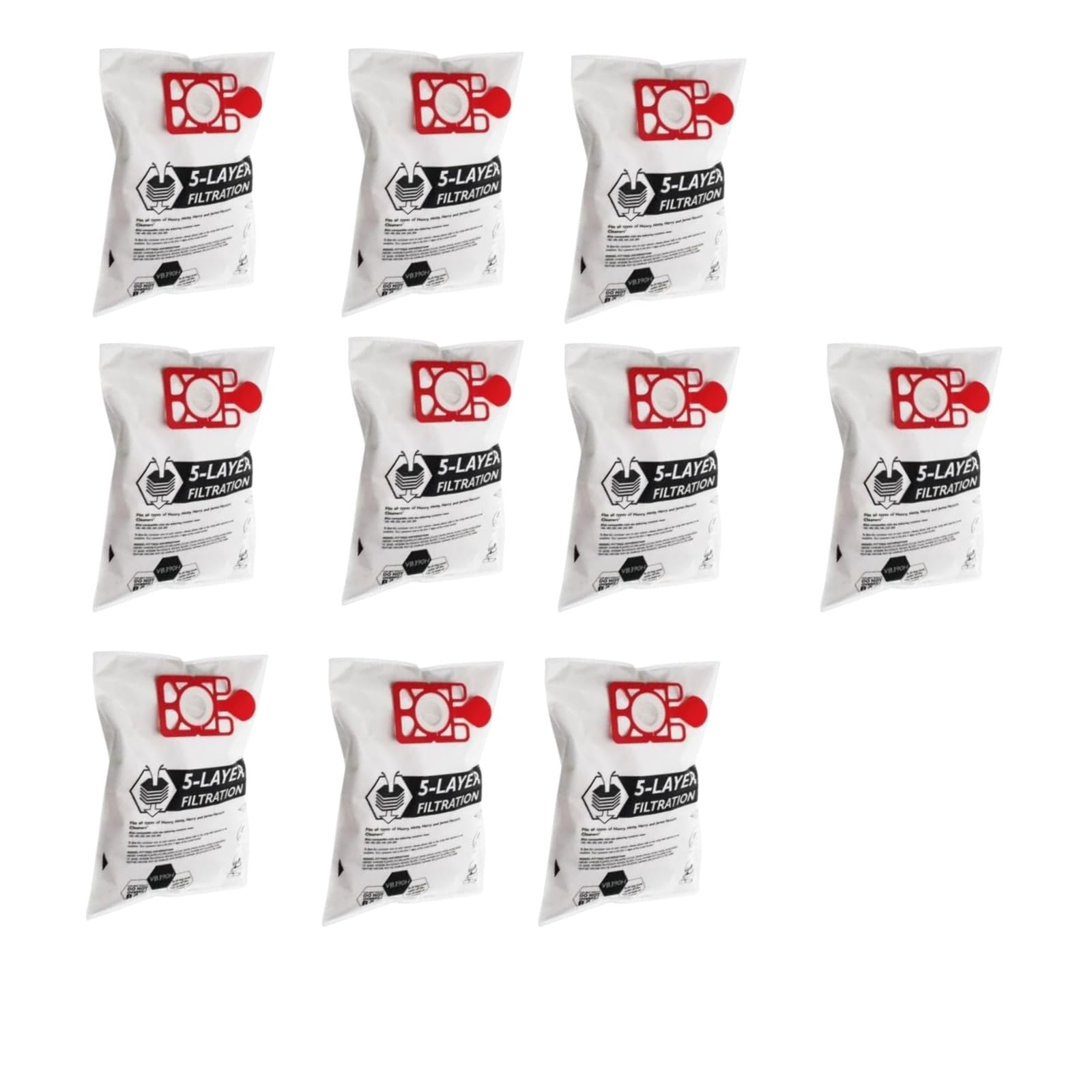 IBBAH Henry Hoover Bags - 10 Pack 5-Layer Reusable Vacuum Bags