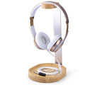 Avantree TR902 Wooden & Aluminum Headphone Stand with Cable Holder