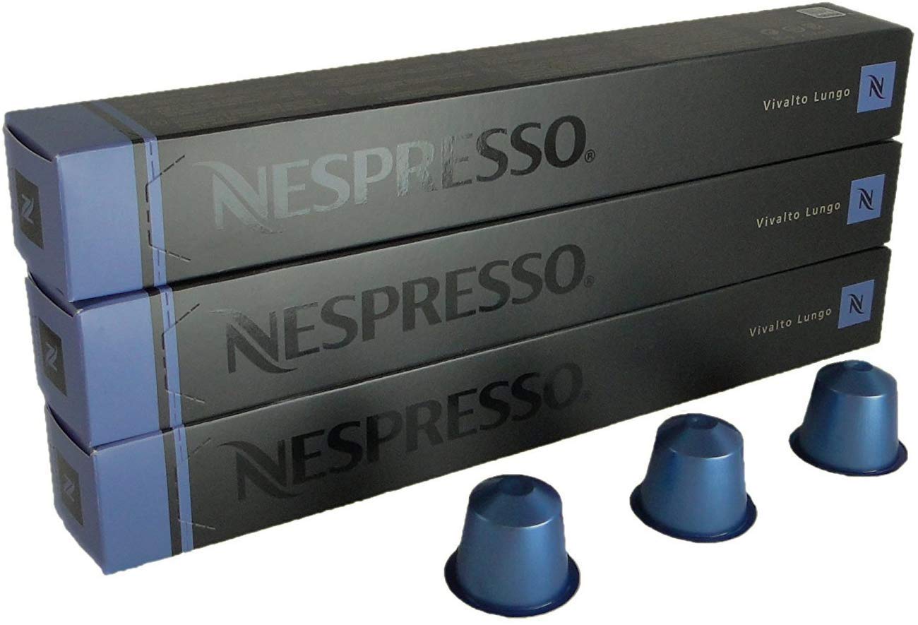 Nespresso Vivalto Lungo Coffee Capsules - Roast and Ground - 30 Pack
