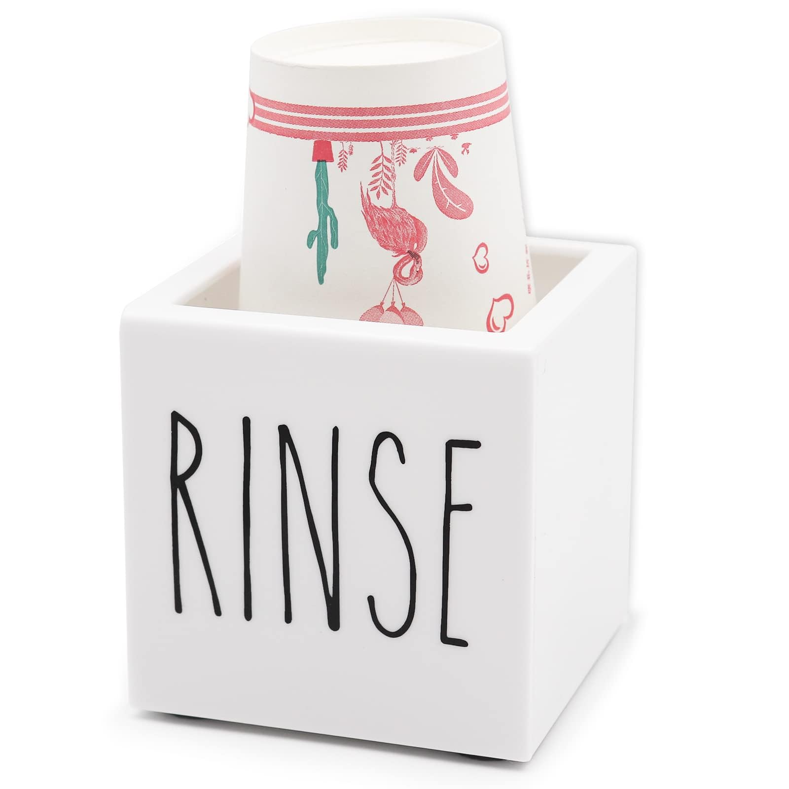 Dnoifne White Acrylic Dixie Cup Dispenser | 3-5 oz Bathroom Cup Holder