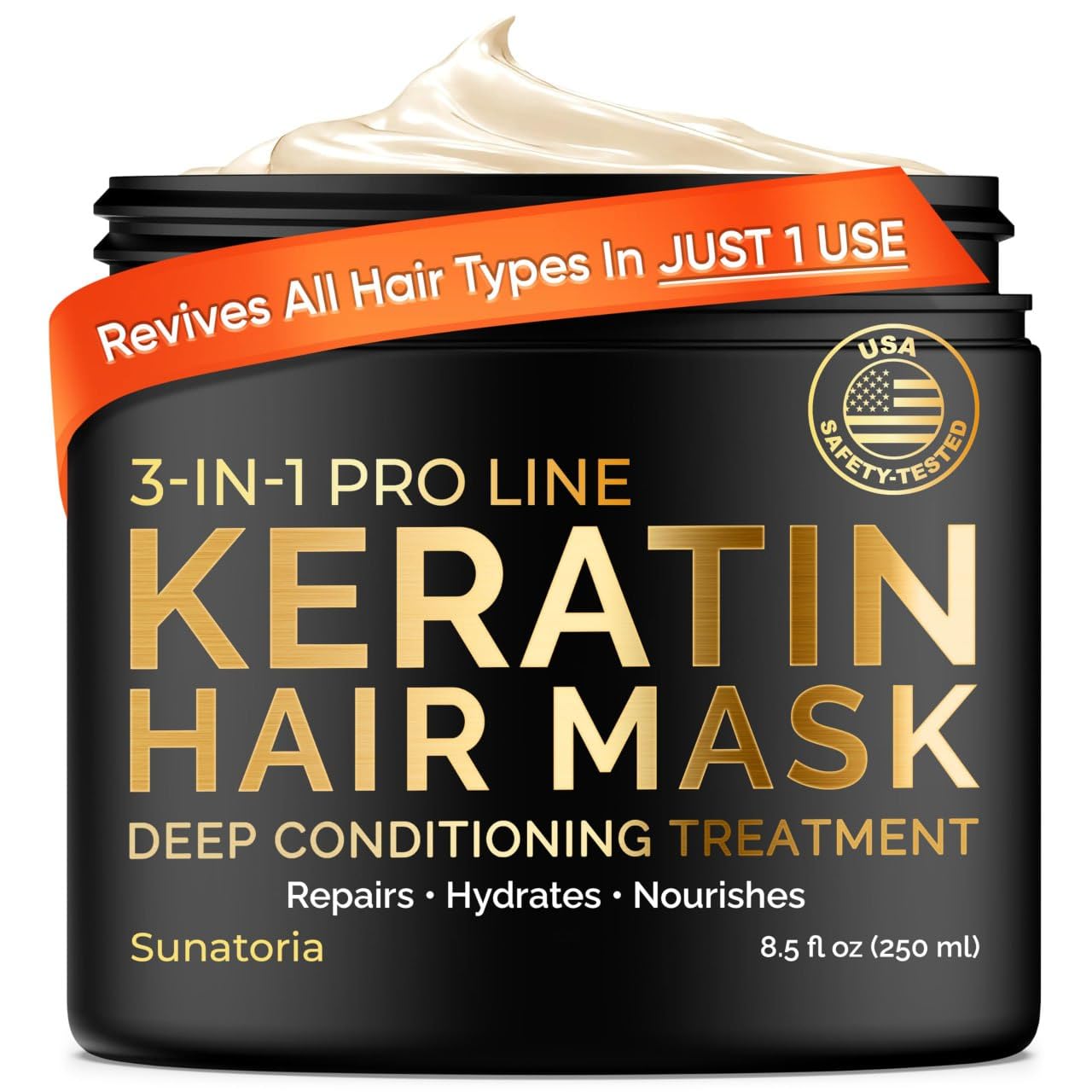 Sunatoria Keratin Hair Mask – Deep Conditioner for Damaged Hair Repair