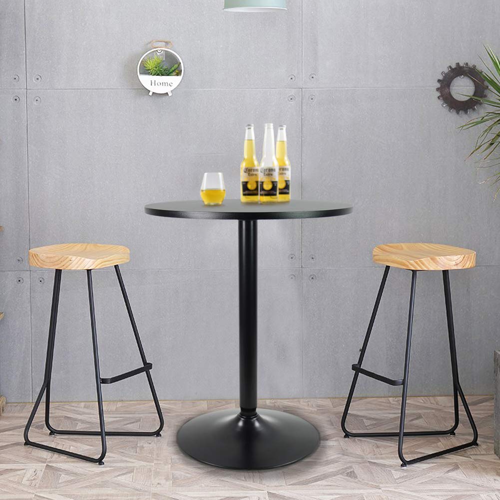 KKTONER Round Bar Table - 60cm Waterproof Bistro Table for Pub & Dining