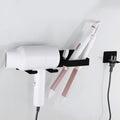 YUET Wall Mounted Hair Dryer Holder | Stainless Steel Styling Organizer