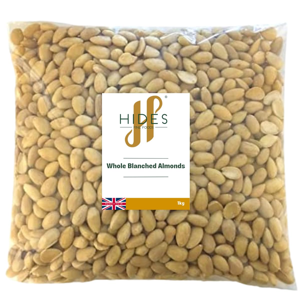 Hides Fine Foods Whole Blanched Almonds – 1kg Bulk Baking & Snacking