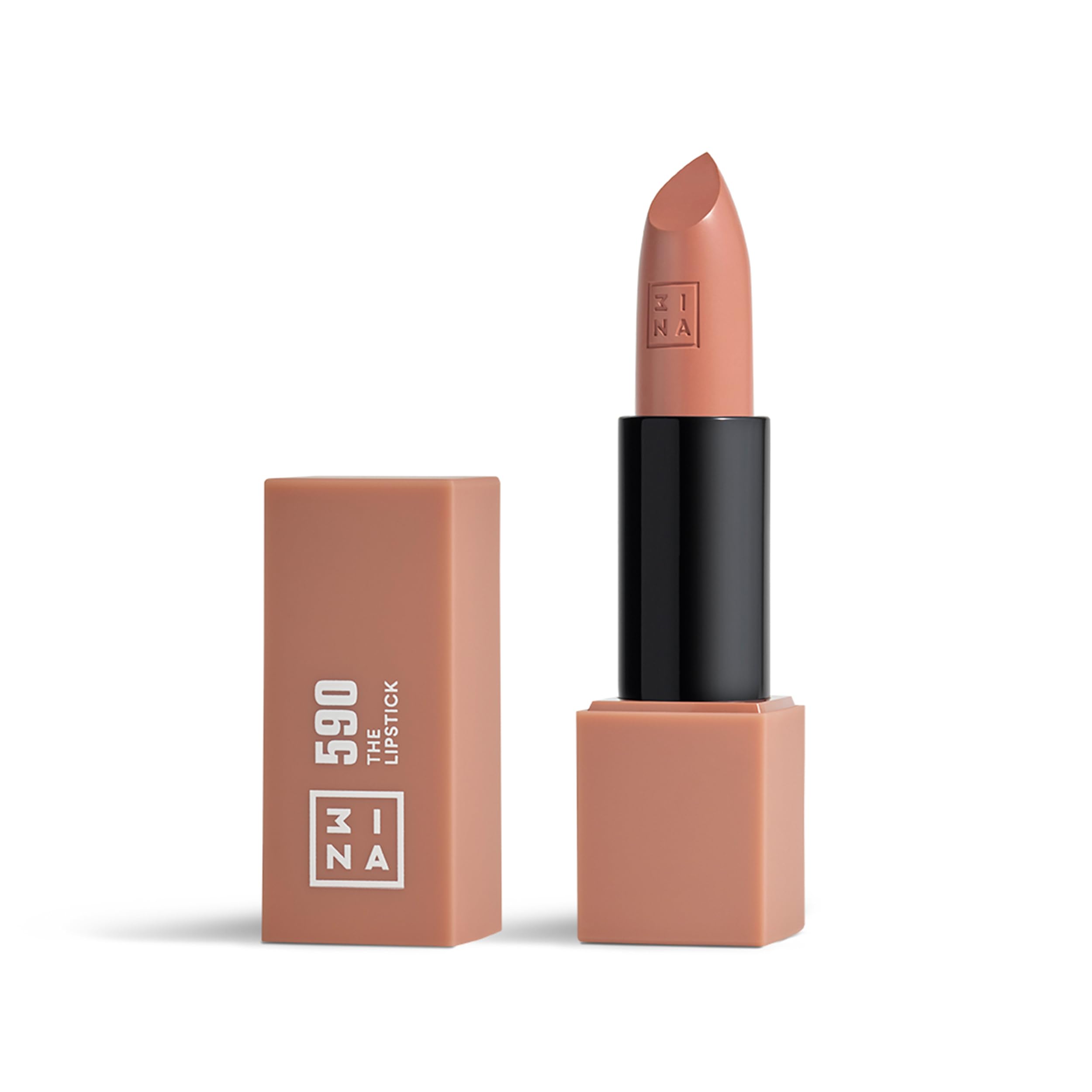 3INA MAKEUP The Lipstick 590 – Vegan Semi-Matte Creamy Lipstick in Light Nude