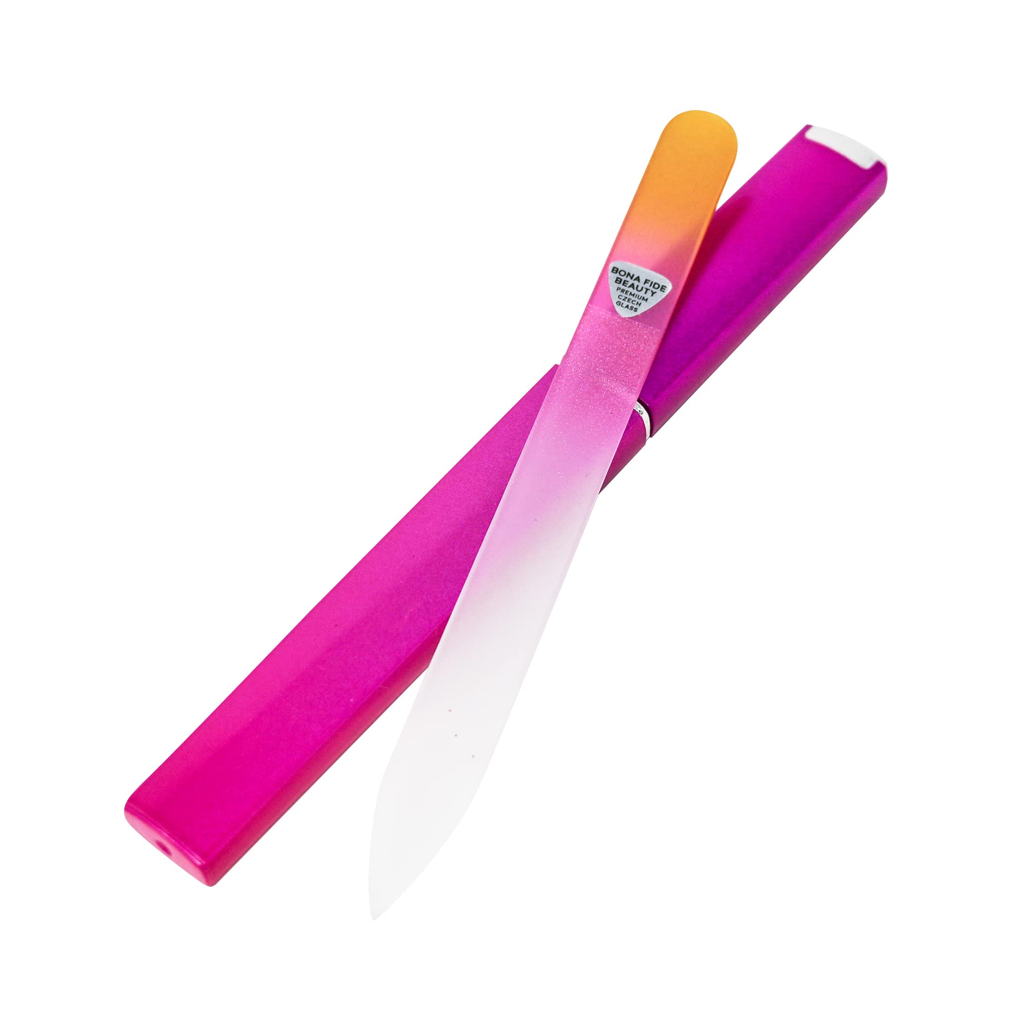 Bona Fide Beauty Czech Glass Nail File with Case – Professional Manicure