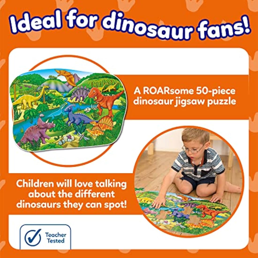 Orchard Toys Big Dinosaurs Floor Puzzle – 50-Piece Educational Jigsaw